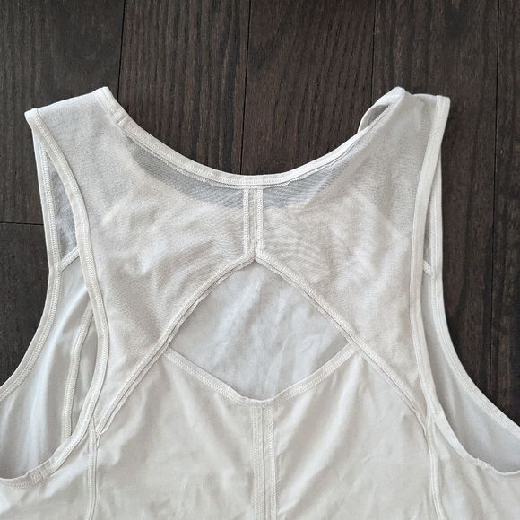 White Mesh Lululemon Tank Top - Picture 2 of 5